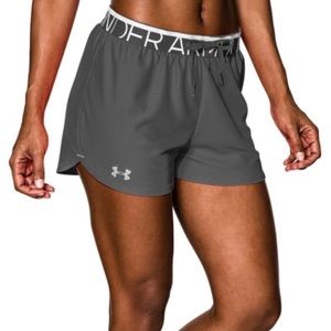 Gray under armor athletic shorts